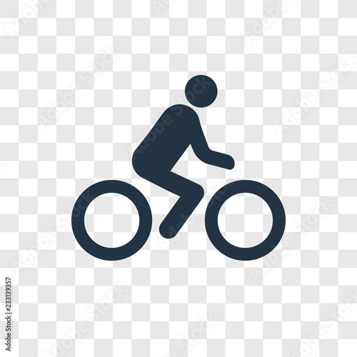 Man On Motorbike vector icon isolated on transparent background, Man On Motorbike transparency logo design