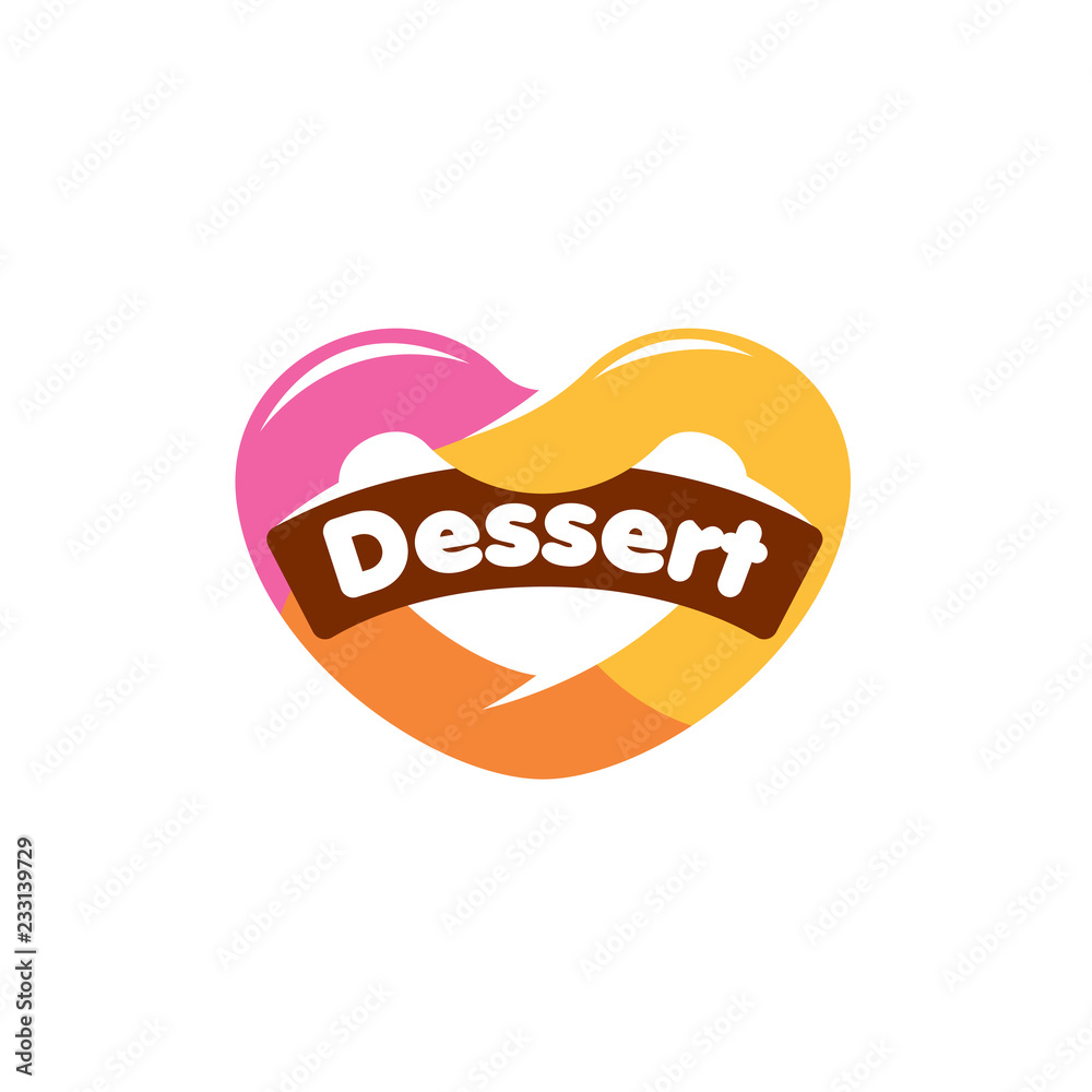 sign in the form of sweet food. Vector illustration. sign in the form of sweet food. Vector illustration.