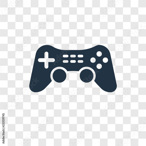 Game Controller Cross vector icon isolated on transparent background, Game Controller Cross transparency logo design