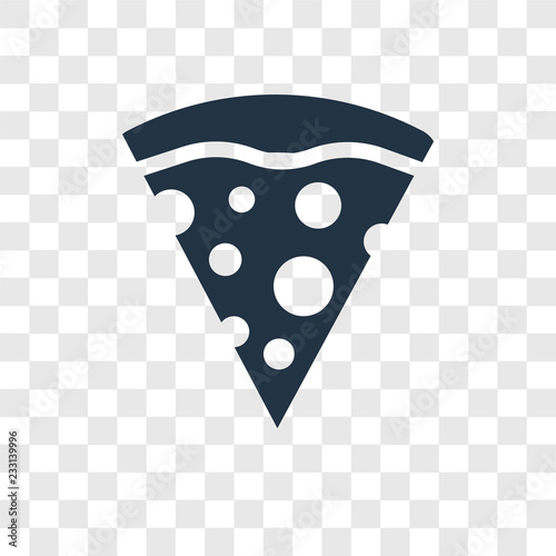 Pizza Piece vector icon isolated on transparent background, Pizza Piece transparency logo design