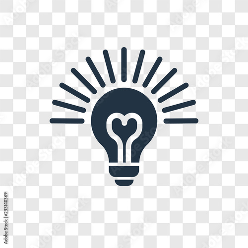 Light Bulb On vector icon isolated on transparent background, Light Bulb On transparency logo design