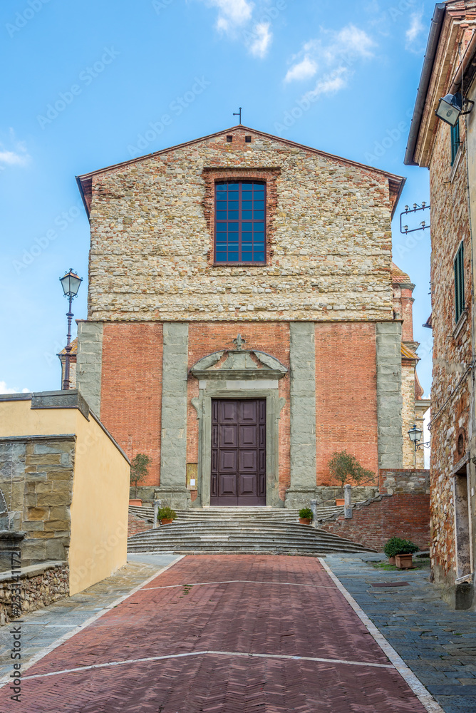 View at the church of Saint Michael Archangel in Lucignano - Tuscany,Italy View at the church of Saint Michael Archangel in Lucignano - Tuscany,Italy