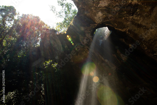 Sang Chan Waterfall  Moonlight Waterfall  at Pha Taem National Park  Ubon Ratchathani province Thailand