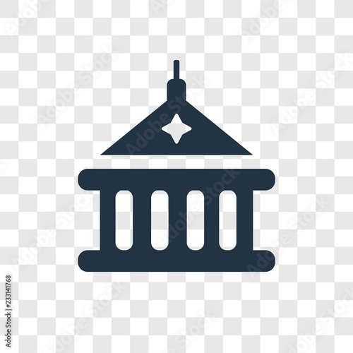 White house vector icon isolated on transparent background, White house transparency logo design