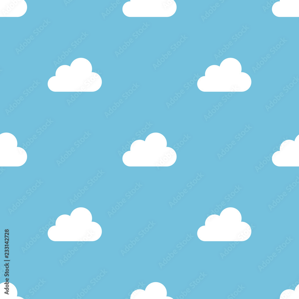 white clouds seamless pattern vector white clouds seamless pattern vector