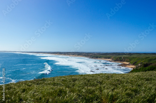 view over Woolamai beach, philip island, victoria, australia