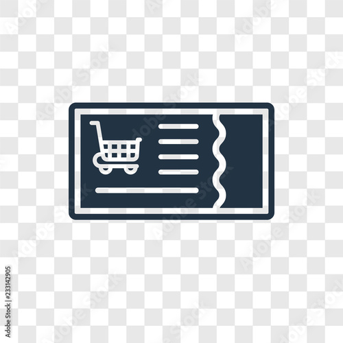 Voucher vector icon isolated on transparent background, Voucher transparency logo design