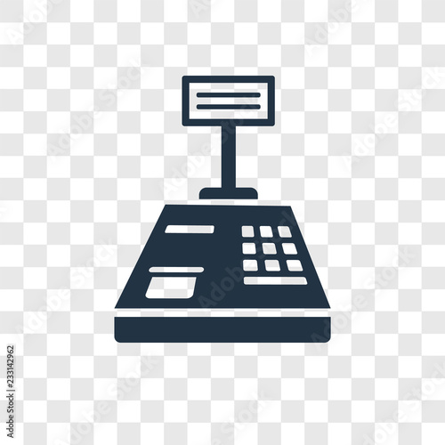 Cashier machine vector icon isolated on transparent background, Cashier machine transparency logo design