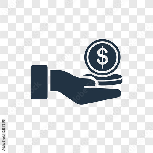 Money vector icon isolated on transparent background, Money transparency logo design