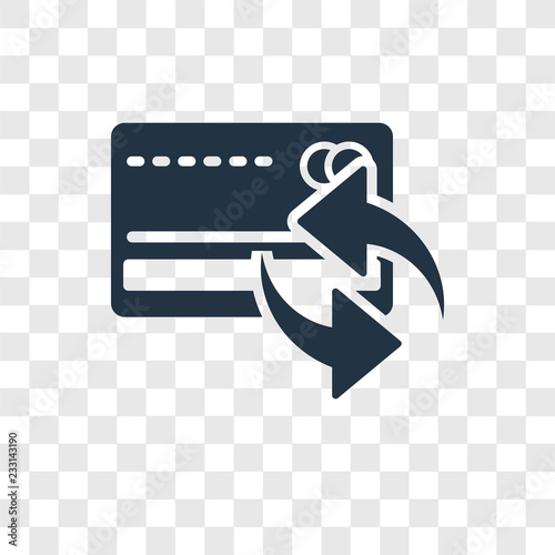 Card vector icon isolated on transparent background, Card transparency logo design