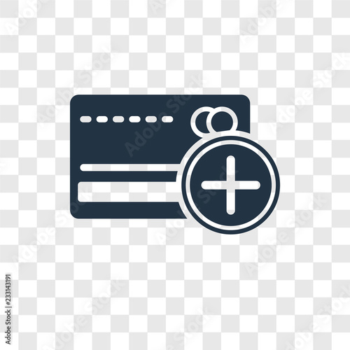 Card vector icon isolated on transparent background, Card transparency logo design