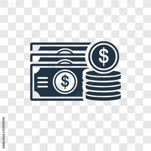 Salary vector icon isolated on transparent background, Salary transparency logo design
