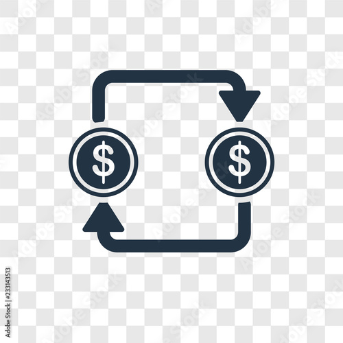 Exchange vector icon isolated on transparent background, Exchange transparency logo design