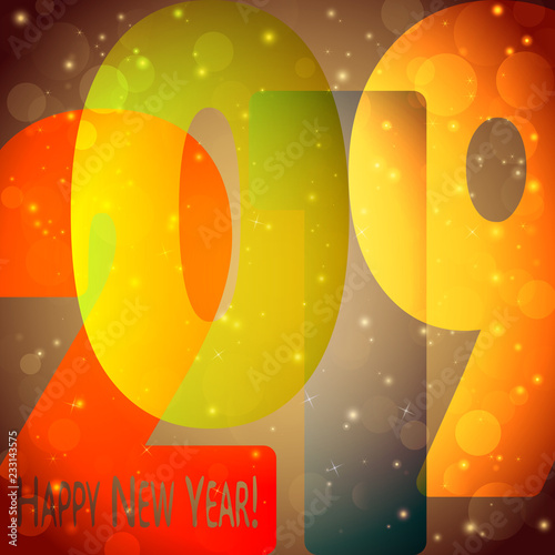 Happy New Year 2019 background