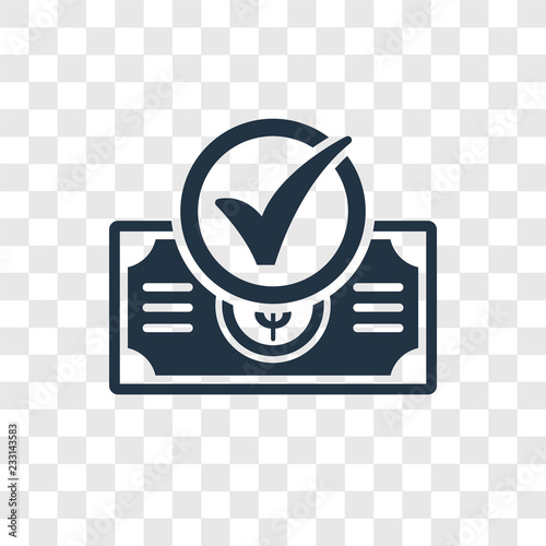 Check vector icon isolated on transparent background, Check transparency logo design
