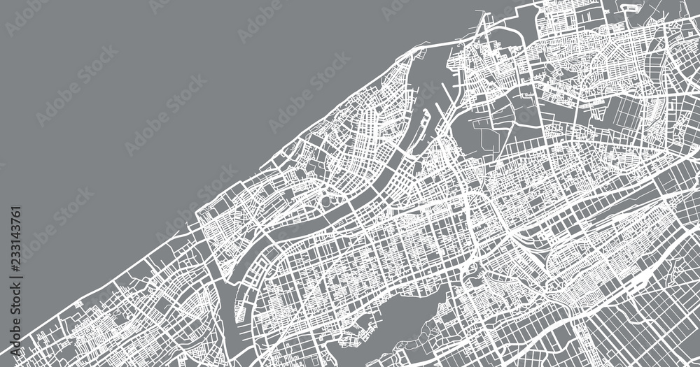 Fototapeta premium Urban vector city map of Niigata, Japan