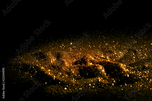 Sprinkle glitter gold dust textured abstract background elegant
