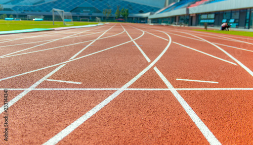 Stadium red plastic track photo