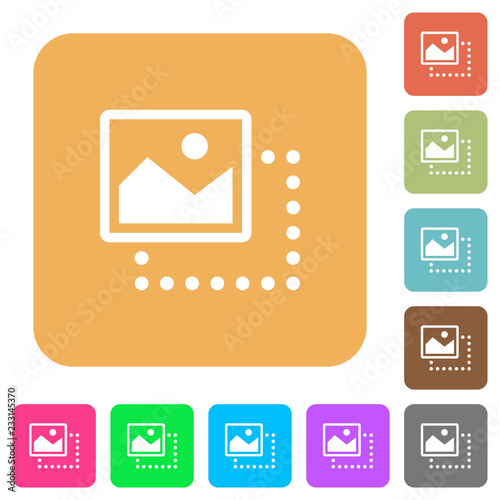 Drag image to top left rounded square flat icons