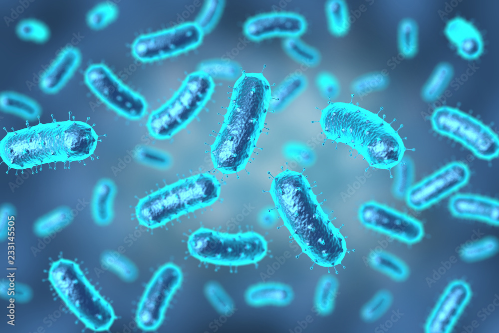 3D rendering bacteria and virus 3D rendering bacteria and virus
