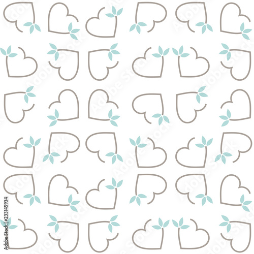 Decorative heart and floral background