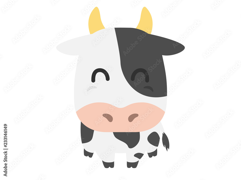 ホルスタインのキャラクターのイラスト Stock Vector Adobe Stock