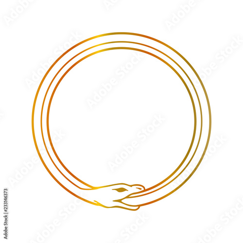The symbol of Ouroboros snake- The self ingesting snake