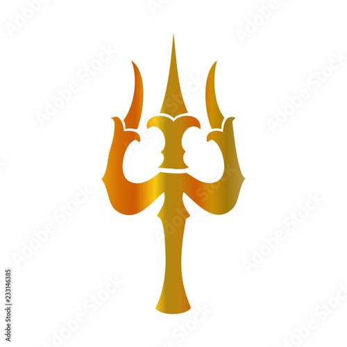 Trident of Shiva- Trishul, sacred symbols of Shaivism- Happy Maha Shivratri  photo