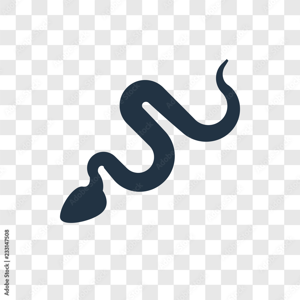 Snake vector icon isolated on transparent background, Snake
