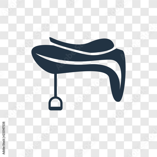 Saddle vector icon isolated on transparent background, Saddle transparency logo design