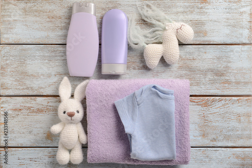 Baby clothes, bath cosmetic...