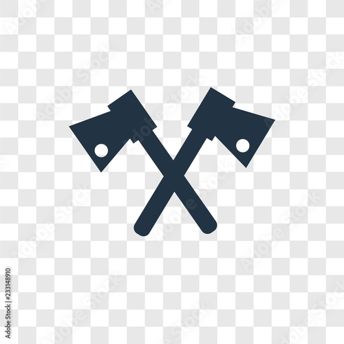Axe vector icon isolated on transparent background, Axe transparency logo design