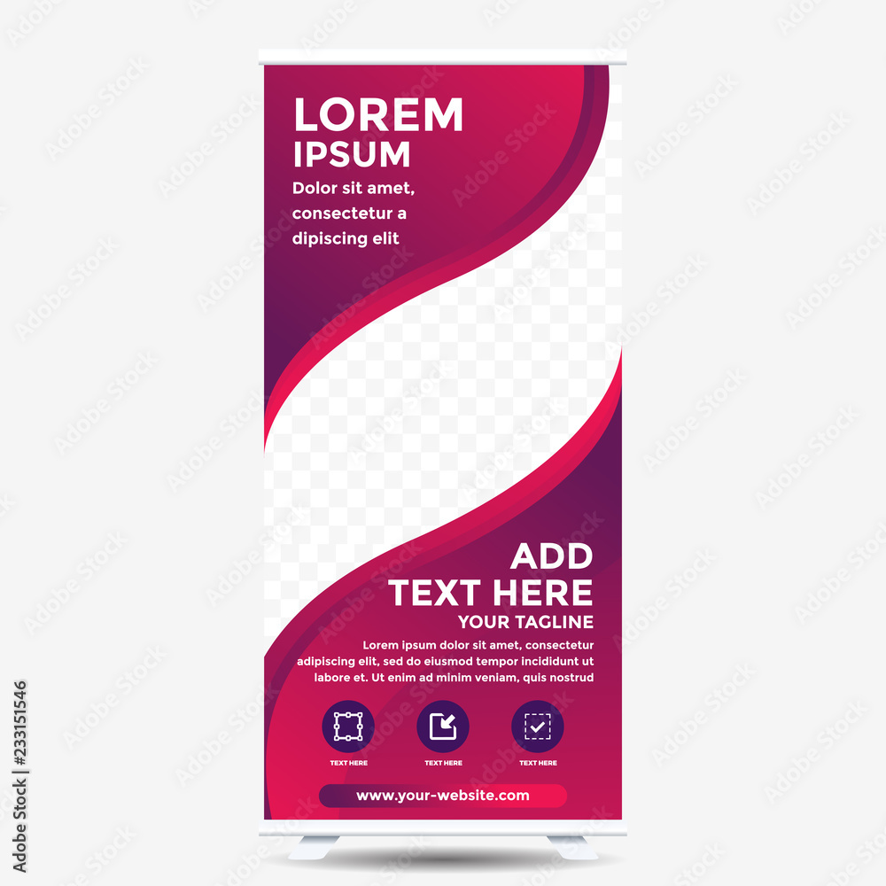 Roll Up Banner Business Abstract Background Roll Up Banner Business Abstract Background