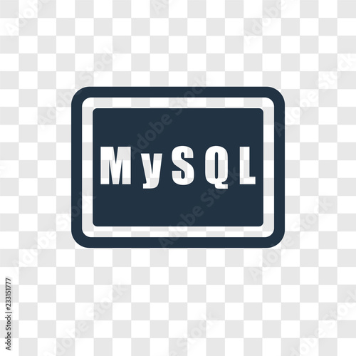 Mysql vector icon isolated on transparent background, Mysql transparency logo design