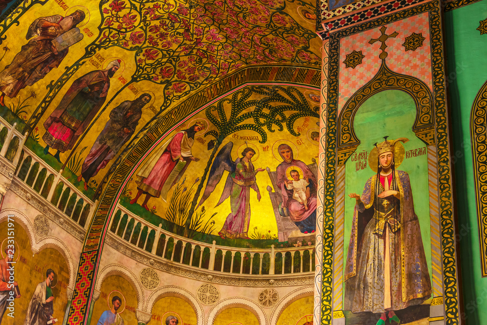 Interior of Sioni Cathedral of the Dormition in Tbilisi, Georgia