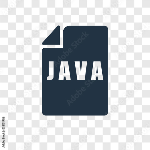 Java vector icon isolated on transparent background, Java transparency logo design