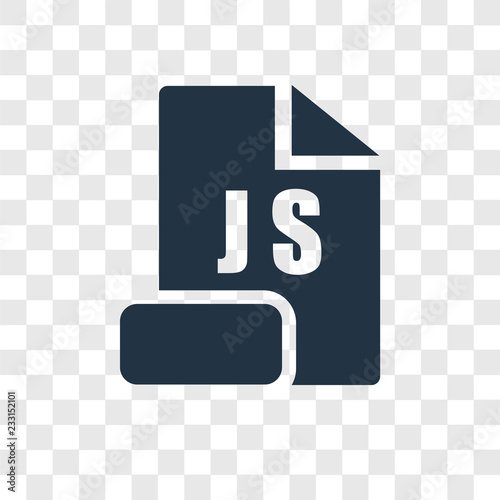 Js vector icon isolated on transparent background, Js transparency logo design