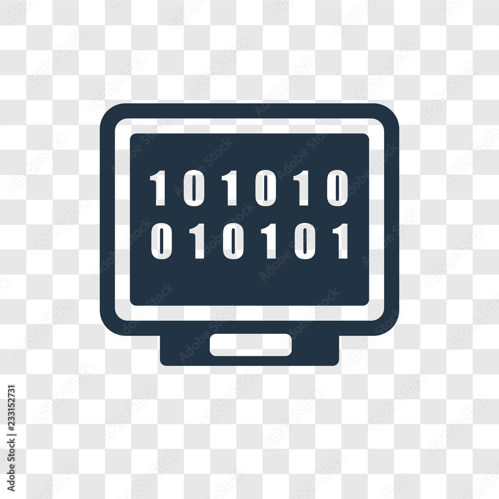 Binary file vector icon isolated on transparent background, Binary file ...