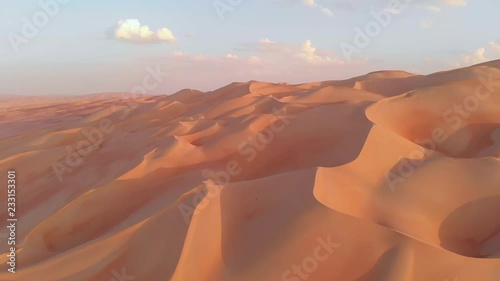 aerial view of Liwa desert in Abu Dhabi, part of Empty Quarter desert