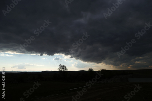 storm clouds in the sky,