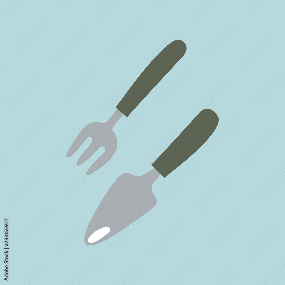 Set equipments for gardening illustration Set equipments for gardening illustration