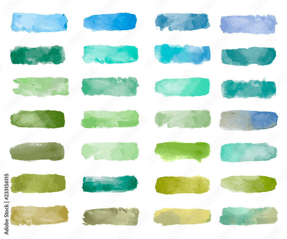 Colorful watercolor patch background vector - obrazy, fototapety, plakaty 