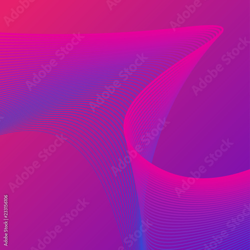 Colorful vibrant 3d wave graphic