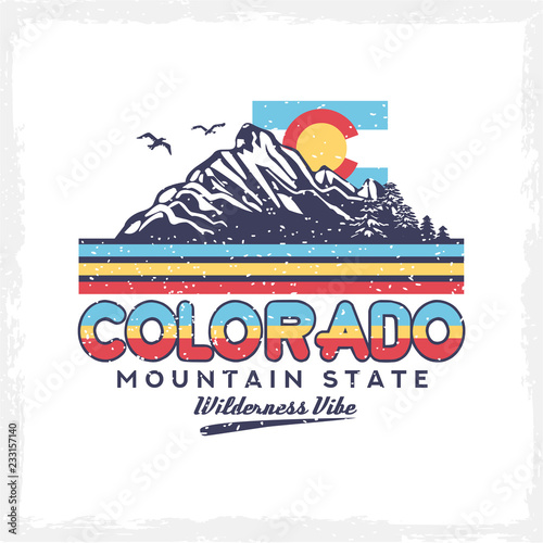 Background of Colorado Vector Clip Art