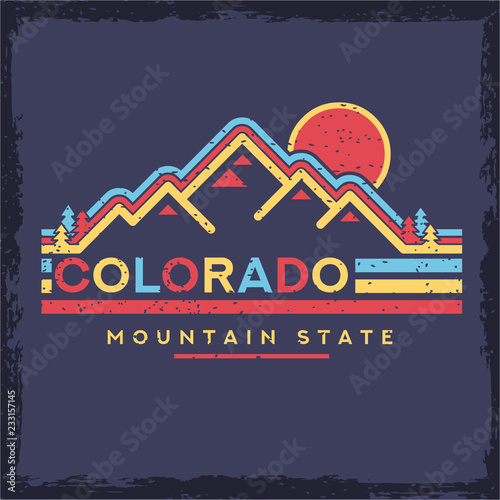Design of Colorado Vector Clip Art
