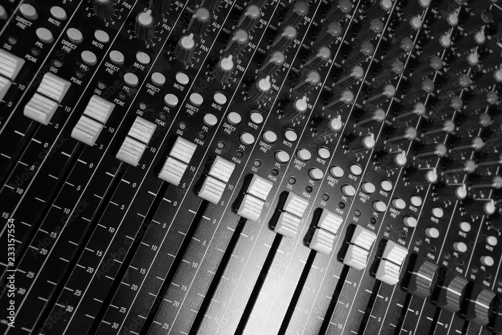 Fototapeta premium Professional Audio Mixing Console