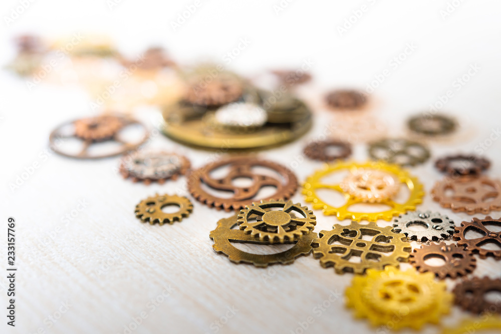 mechanism concept closeup view gear wheel sign icon mechanism concept closeup view gear wheel sign icon