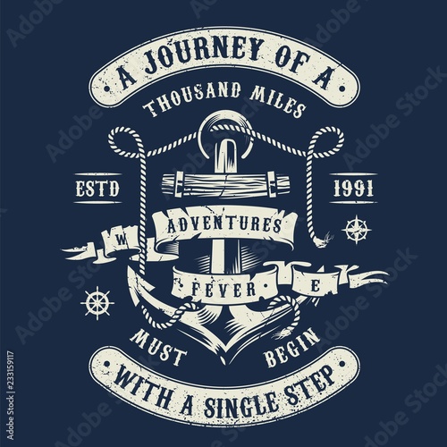 Vintage marine and nautical label