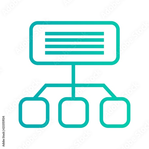  Sitemap Web Line Gradient Icon