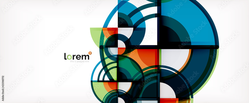 Obraz premium Vector abstract colorful circles background